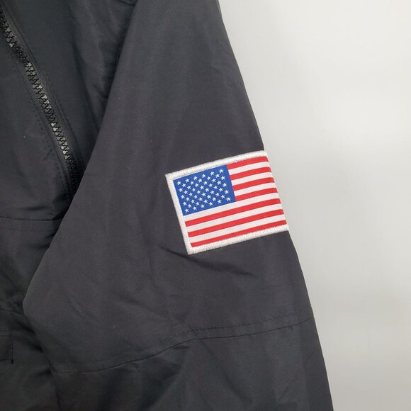 Members Only x NASA Black Anorak Jacket Men Size Medium NWT Oversized Fit FLAW - Picture 6 of 15